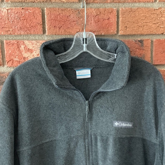 Columbia Men's Charcoal Gray Zip-Up Fleece Jacket - Picture 3 of 7